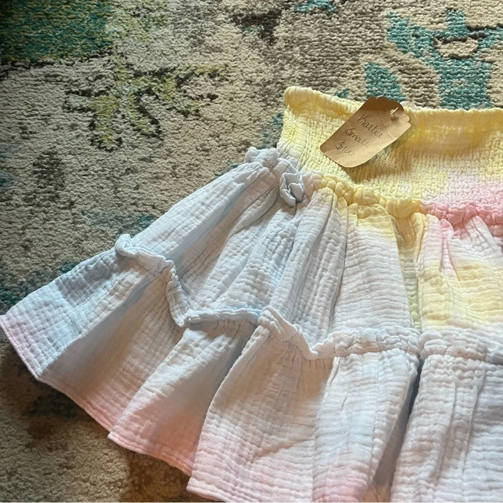 New tie dye ruffle Karlie boutique skirt - Picture 6 of 8